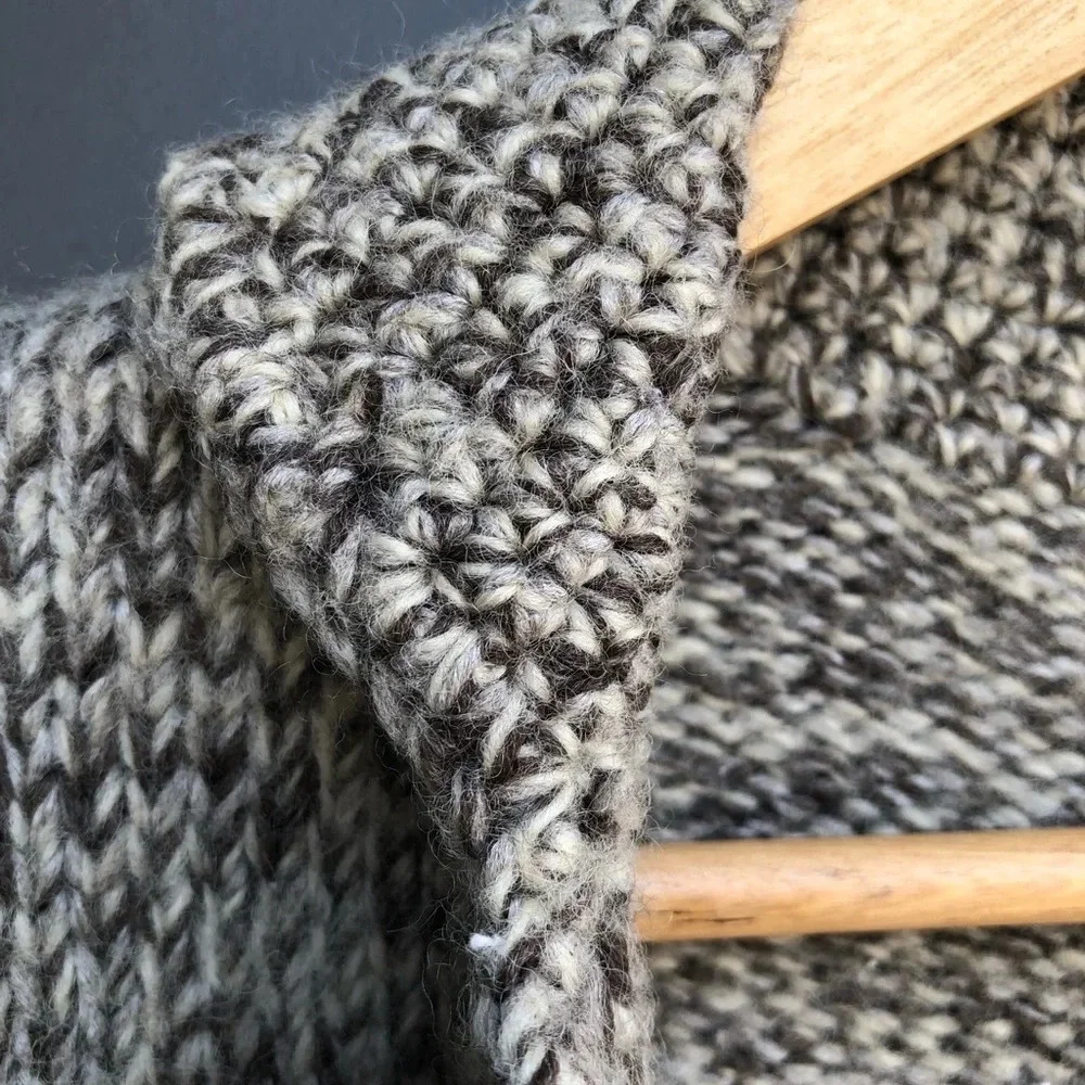 Cropped Wool mix Cardigan - Acrylic/wool mix - two-tone yarn - XL - Picture 7 of 8